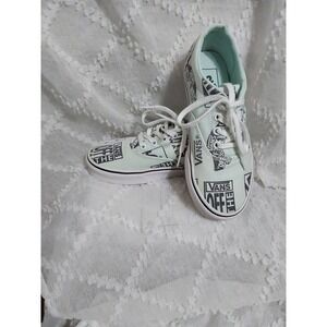 Vans‎ Era All Over Logo Mint Green Women's Skate Shoes Size 6